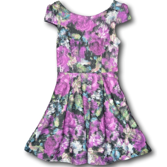 womens purple floral dress